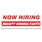 Signmission Now Hiring Beauty Consultants Banner Apply Inside Accepting Application Single Sided B-96-30203 - alternate 1